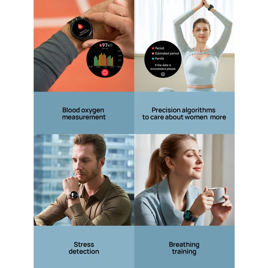 MIBRO smartwatch Lite 3 Pro με 2x λουράκια, heart rate, 1.32" AMOLED, GPS, 5 ATM, γκρι/καφέ - Image 11