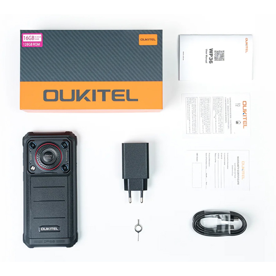 OUKITEL smartphone WP36 με ηχείο 3.5W, 6.52", 8/128GB, 10600mAh, IP68/IP69K, μαύρο - Image 5
