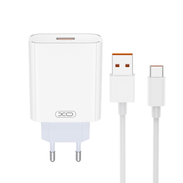 XO L164 ΦΟΡΤΙΣΤΗΣ 120W, ΜΕ ΚΑΛΩΔΙΟ TYPE-C, ΛΕΥΚΟΣ