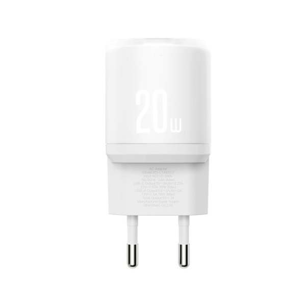 XO L144 ΦΟΡΤΙΣΤΗΣ 20W, 2 ΘΥΡΕΣ, ΛΕΥΚΟΣ