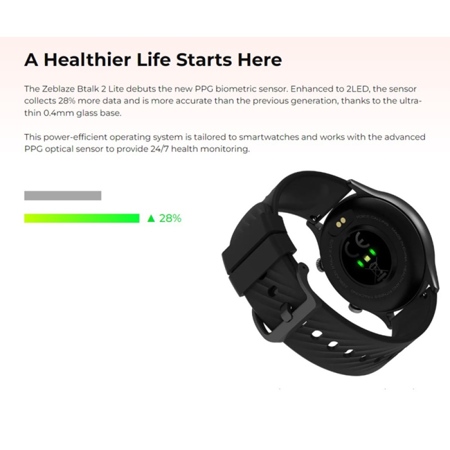 ZEBLAZE smartwatch Btalk 2 Lite, heart rate, 1.39" IPS, IP68, μπλε - Image 5