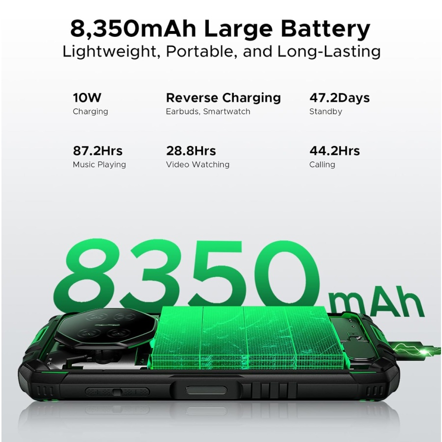 DOOGEE smartphone Fire 3, 5.5", 3/64GB, 8350mAh, IP68/IP69K/MIL-STD-810H, μαύρο - Image 3