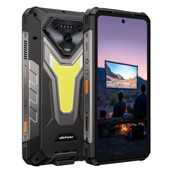 ULEFONE smartphone Armor 34 Pro με βιντεοπροβολέα, 6.95", 5G, 16/512GB, 25500mAh, IP68/IP69K/MIL-STD-810H, μαύρο