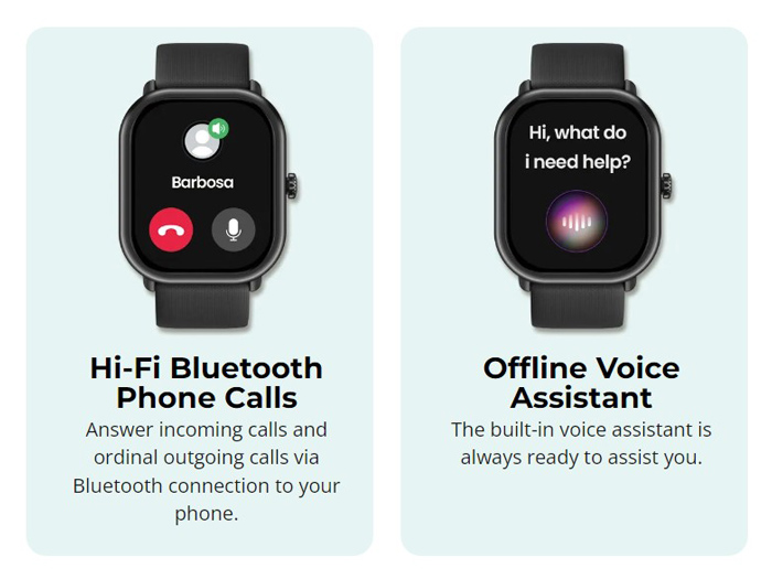 ZEBLAZE smartwatch GTS 3 Pro, heart rate, 1.97" AMOLED, μαύρο - Image 8