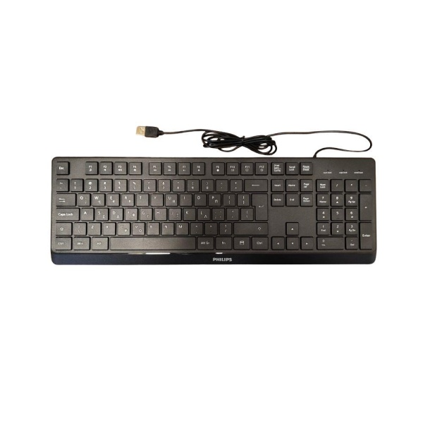 PHILIPS SPK6238 ΕΝΣΥΡΜΑΤΟ ΠΛΗΚΤΡΟΛΟΓΙΟ, ΜΑΥΡΟ, GR